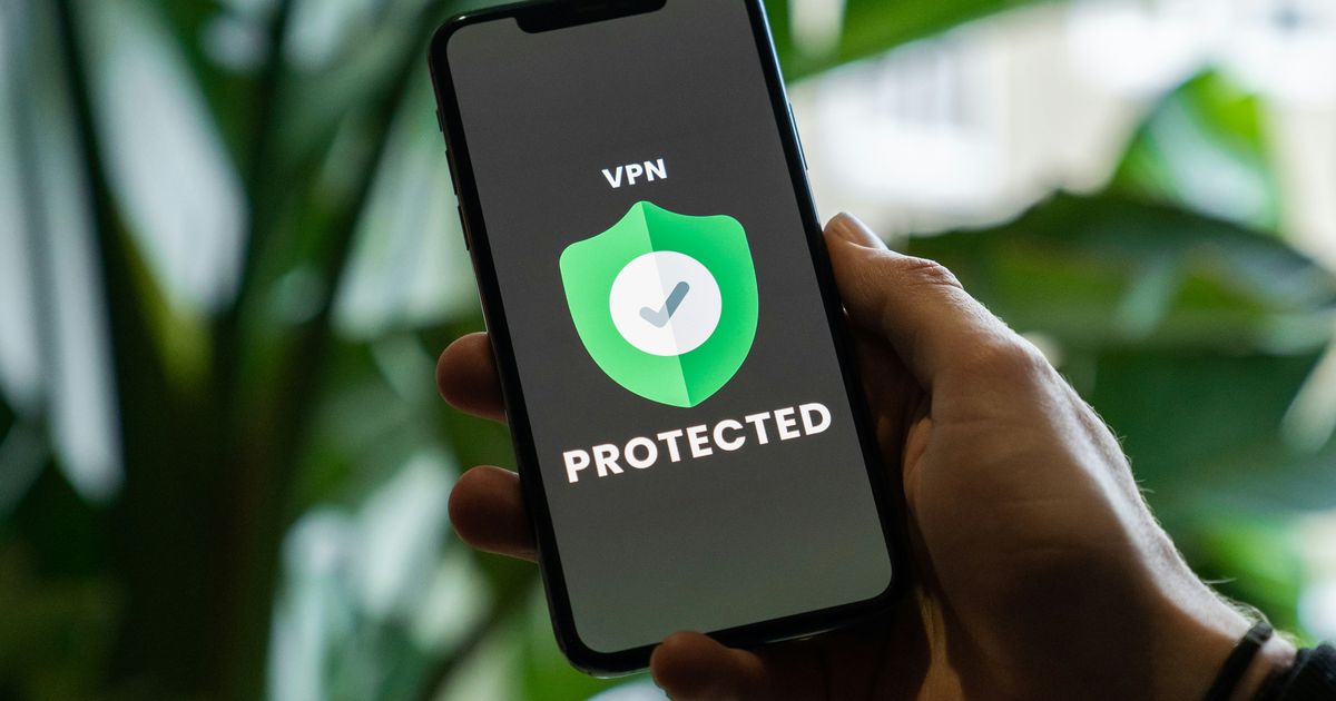 VPN protection enabled on a smartphone