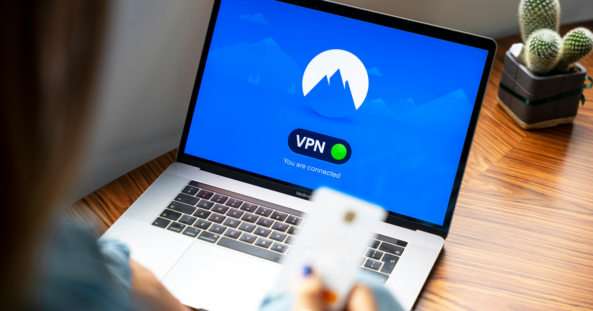 VPN connection active on a laptop